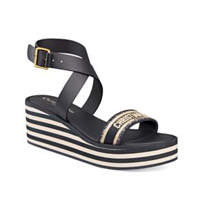 Christian Dior Women's Dway Wedge Sandal Dark Blue