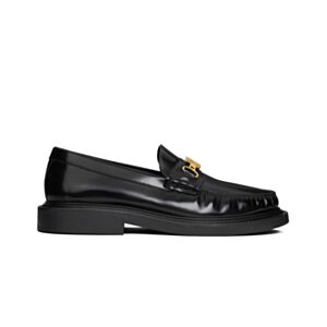 Celine Women's Universite Triomphe Chain Loaffer In Polished Bull Black