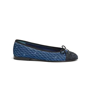 Chanel Women's Ballet Flats G02819 Blue