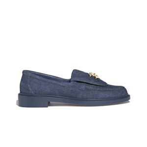 Chanel Women's Moccasins G45720 Dark Blue