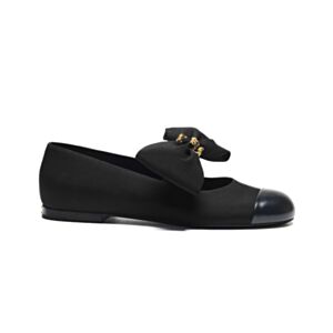Chanel Women's Mary Janes Grosgrain & Calfskin G46811 Black