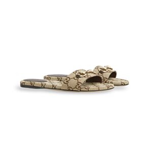 Gucci Women's Slide Sandal With Horsebit 835828 Apricot