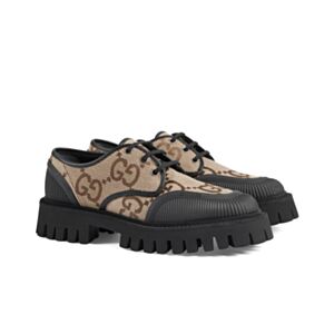 Gucci Women's Maxi Gg Lace-Up Shoe 751708 Black