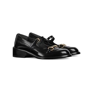 Gucci Women's T-Strap Shoes With Horsebit 847769 Black