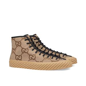 Gucci Women's High-top Maxi GG Sneaker 703034 Apricot