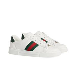 Gucci Unisex Ace Sneaker With Web 757892 White