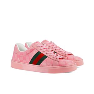 Gucci Unisex Ace Sneaker With Web 760774 Pink