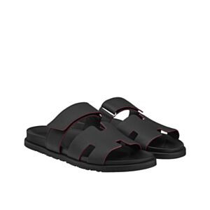 Hermes Unisex Chypre Sandal Black