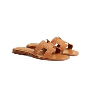 Hermes Women's Oran Sandal 252176 Coffee