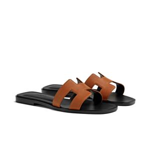 Hermes Women's Oran Sandal Coffee