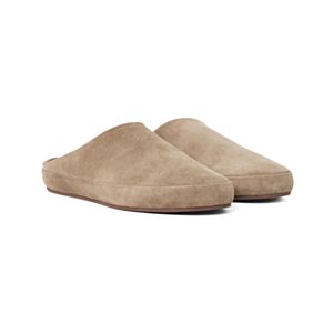 Loro Piana Unisex Tomori Suede Mules Coffee
