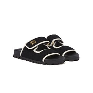 Miu Miu Women's Crochet knit slides