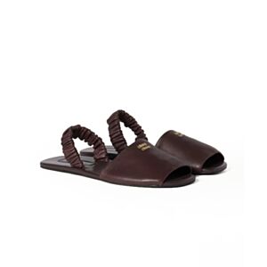 Miumiu Ruches Nappa Leather Sandals
