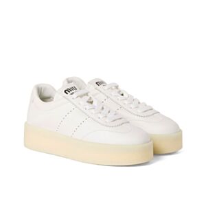 Miumiu Women's Leather Sneakers White