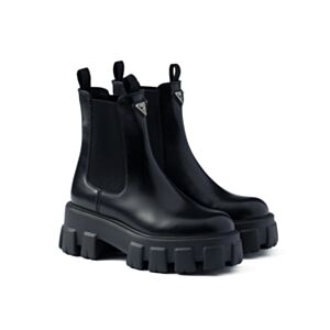 Prada Women's Monolith Brushed Leather Booti 1T256 Black