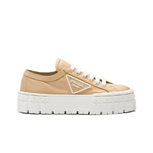 Prada Women's Double Wheel Re-Nylon Gabardine Sneakers 1E260M 