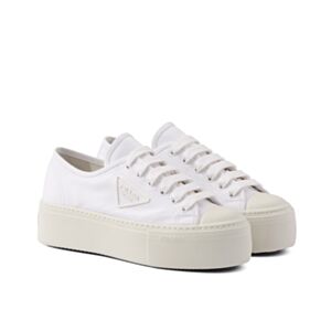 Prada Women's Laced Fabric Sneakers 