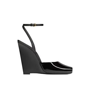 Saint Laurent Scandale Wedge Sandals Black