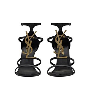Saint Laurent Women's Cassandra Sandals In Smooth Leather Black