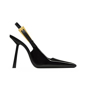 Saint Laurent Women's Lee Slingback Pumps In Patent Leather Black