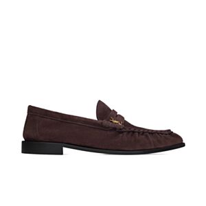 Saint Laurent Women's Le Loafer Penny Slippers In Suede Mauve
