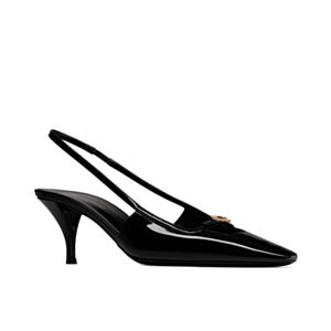 Saint Laurent Women's Blade Slingback Pumps In Patent Leather Black