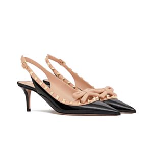 Valentino Women's Rockstud Bow Slingback Patent Leather Pump 60MM 