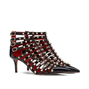 Valentino Women's Rockstud Alcove Patent-Leather Boot 60 MM Black