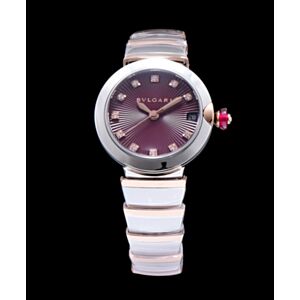 Bvlgari Lvcea 18ct pink-gold,stainless steel and diamond watch Henna