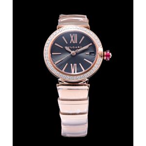 Bvlgari Lvcea Rose Gold Case With Diamonds Automatic WatchB lack