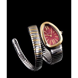 Bvlgari Serpenti 18ct pink-gold and stainless steel watch Henna