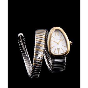 Bvlgari Serpenti 18ct gold and stainless steel watch White