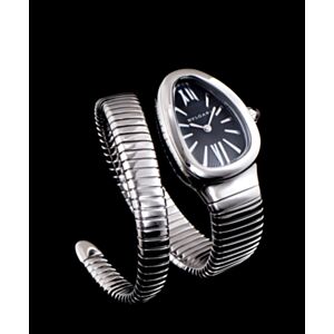 Bvlgari Stainless Steel Automatic Watch Black