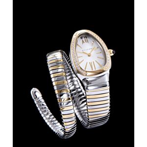 Bvlgari 18-carat gold and steel watch White