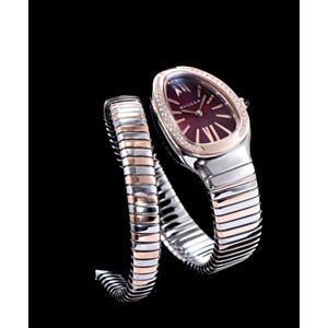 Bvlgari 18-carat pink-gold and steel watch Henna