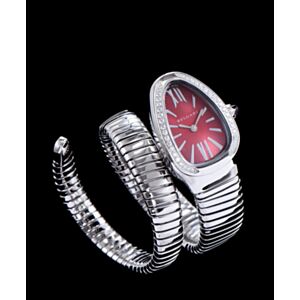 Bulgari sliver tone stainless steel and diamond watch Henna