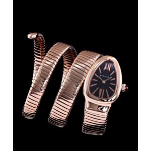 Bvlgari rose-gold stainless steel automatic watch for lady Black