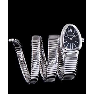 Bvlgari sliver tone stainless steel automatic watch Black
