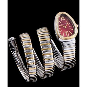 Bvlgari 18ct pink-gold, stainless steel and diamond watch Henna