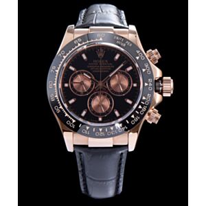 Rolex Stainless Steel Black Dial Dayton Watch Black