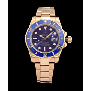 Rolex Gold Submariner Watch Blue