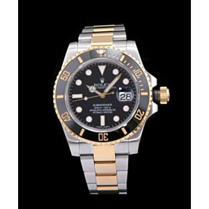 Rolex Gold Submariner Watch Black