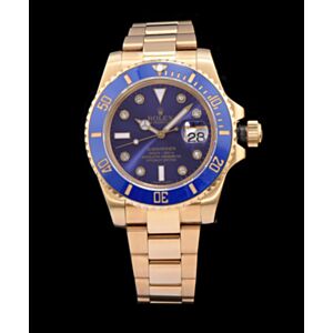 Rolex Ceramic Submariner Watch Full Gold Blue