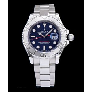 Rolex Stainless Steel Men s Yacht Master Watch Blue