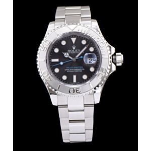Rolex Stainless Steel Men s Yacht Master Watch Black