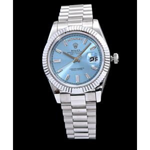 Rolex Rose Gold Automatic Watch Blue