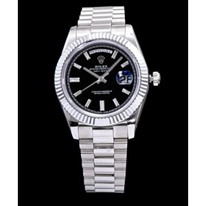Rolex Rose Gold Automatic Watch Black