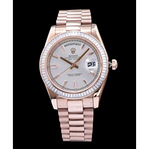 Rolex Men s Stainless Steel Watch With Diamond White