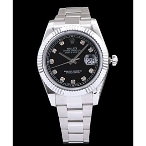 Rolex Men s Stainless Steel Mid size Datejust Watches Silver
