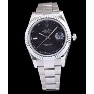 Rolex Stainless Steel Datejust Automatic Watches Green